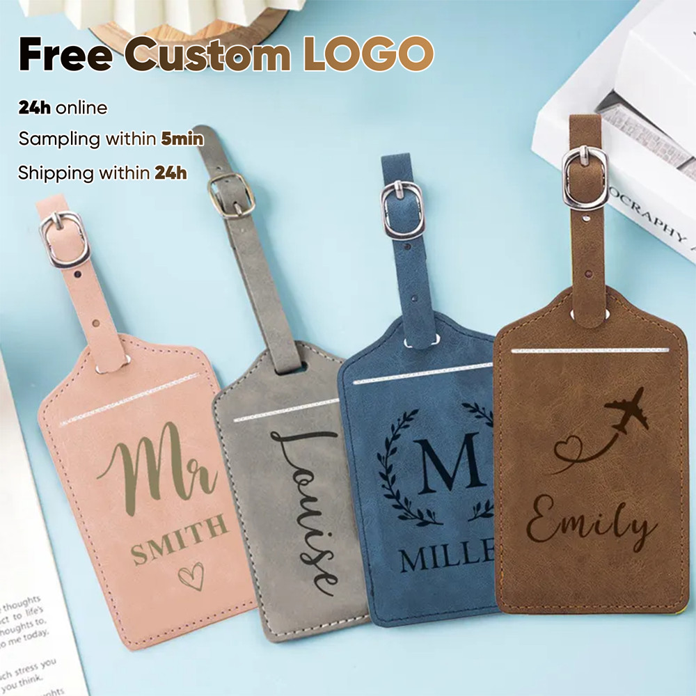 Luggage Tag Leather - Gita Free Custom Leather Bagagelabel Zachte