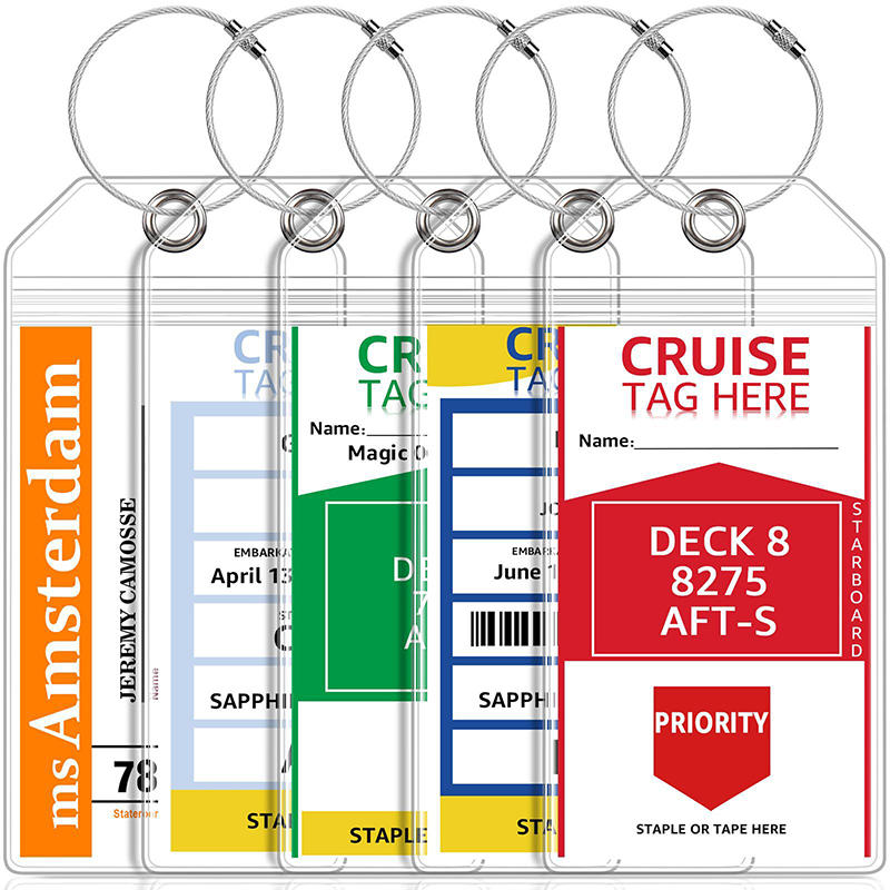 Travel Accessories International - 5 STKS Verticale transparante waterdichte PVC