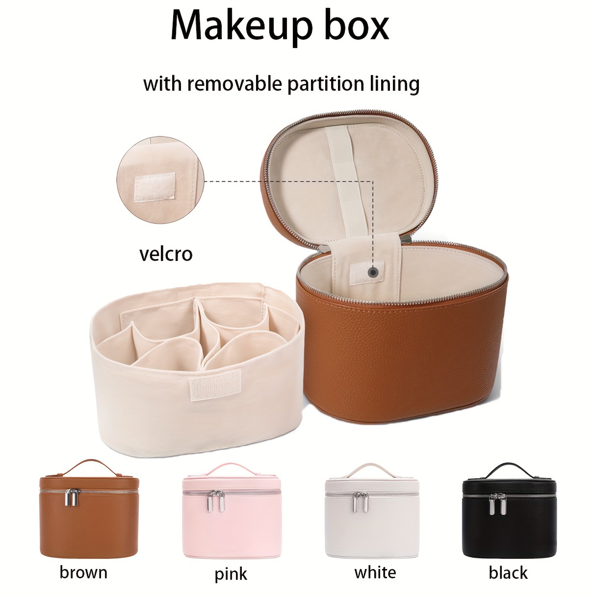 Travel Z - Grote capaciteit PU lederen make-up tas