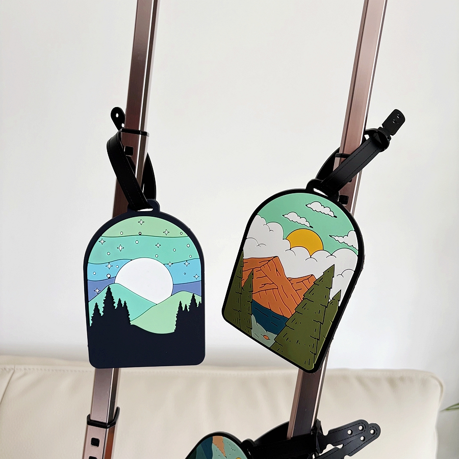 1/3/6 stks landschap bagagelab - Luggage Tag Leather recensie en prijs