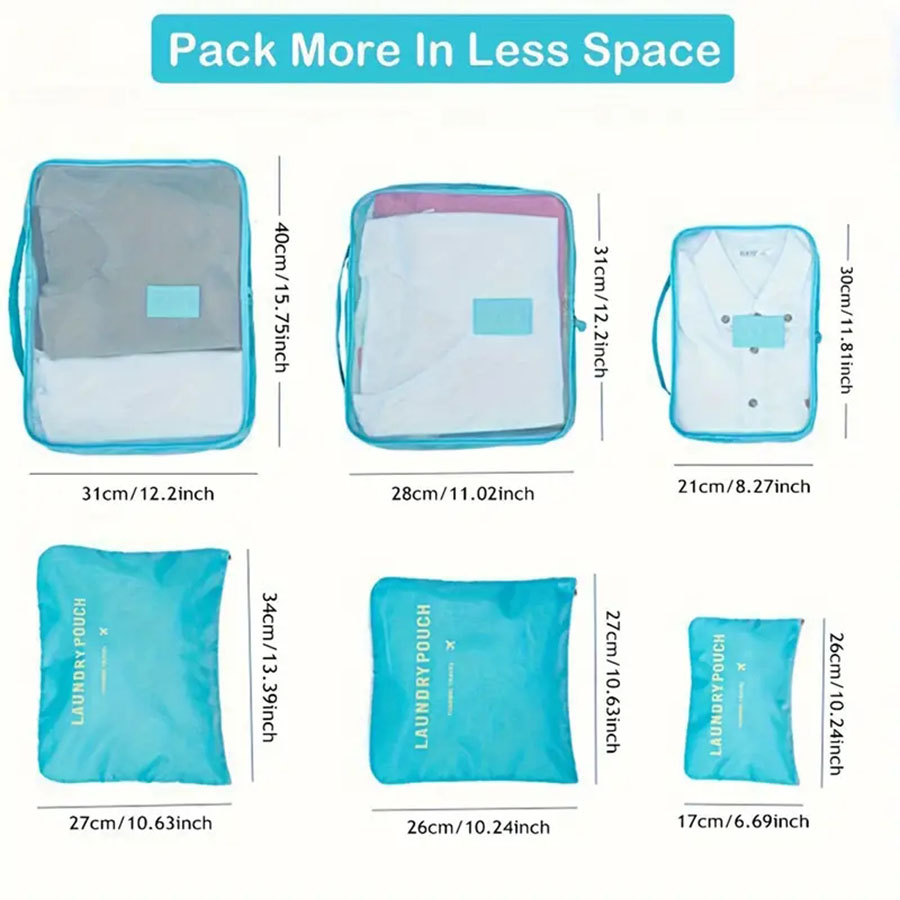 6 stks Reisorganisator Opbergz - Travel Accessories Comfort recensie en prijs