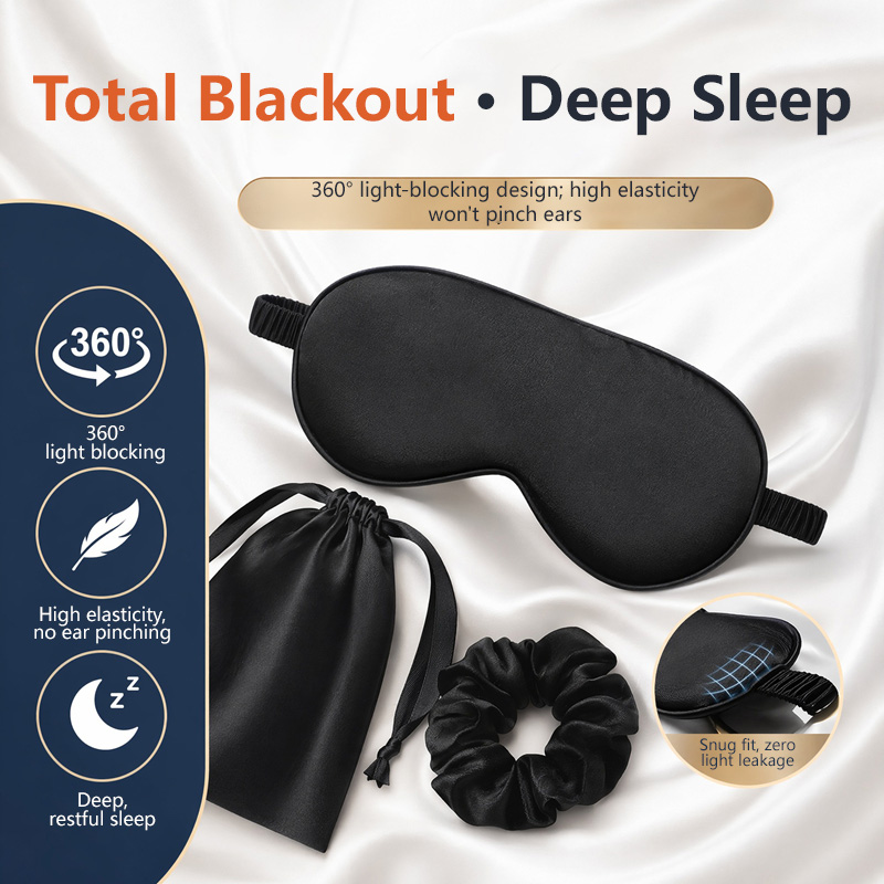 Zijden oogmasker 3-delige set  - Travel Packing Accessories recensie en prijs