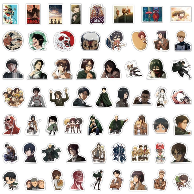 60 stuks Attack on Titan Anime - Sticker Luggage Decorative recensie en prijs