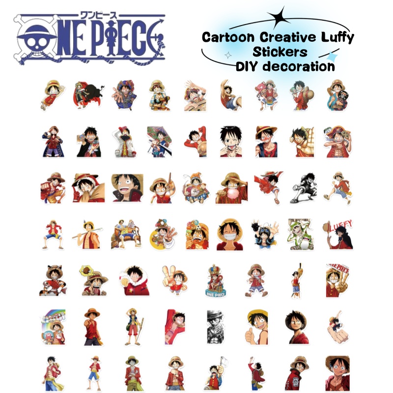 One Piece anime personage Luff - Sticker Luggage Decorative recensie en prijs