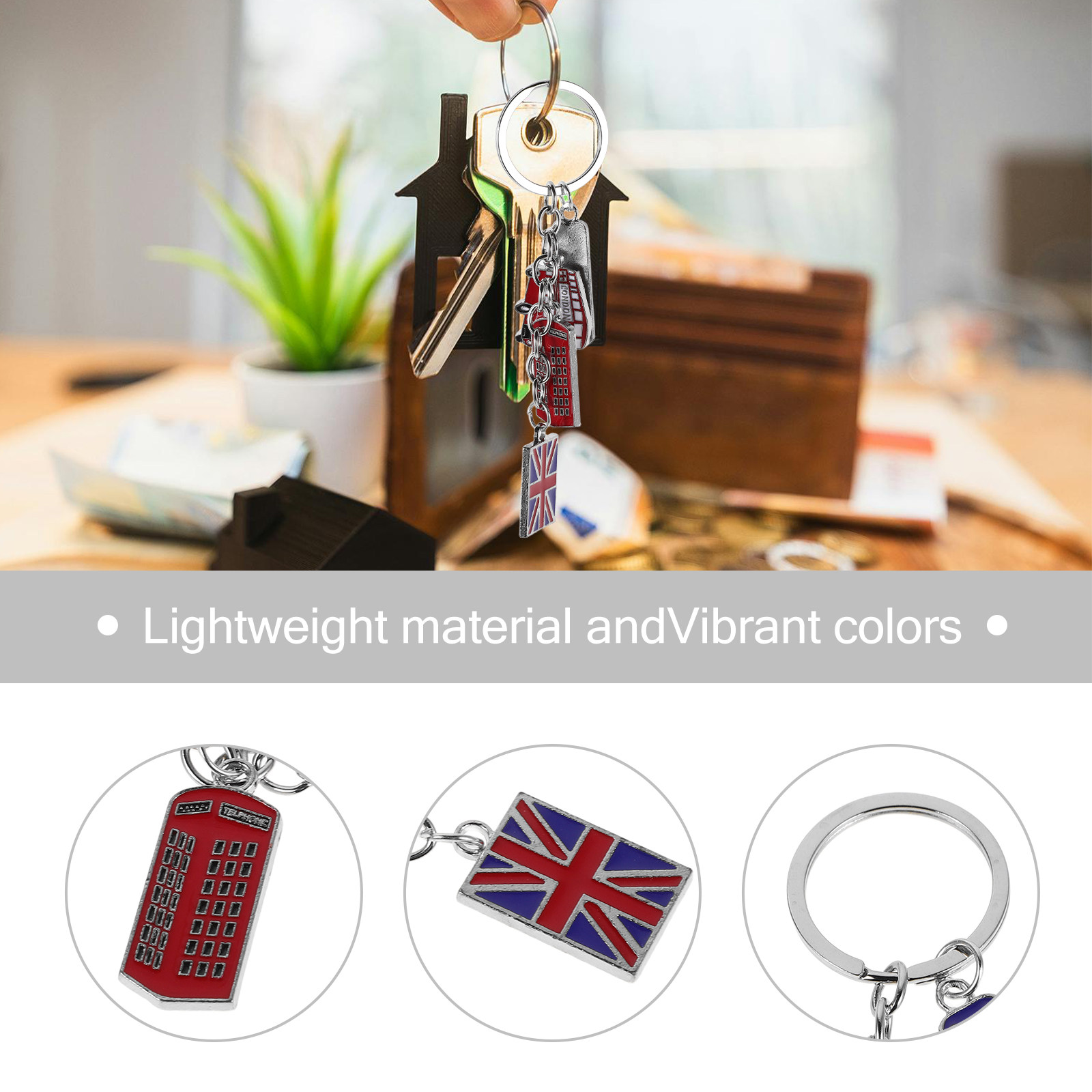 5 stuks Britse vlag sleutelhan - Travel Accessories London recensie en prijs